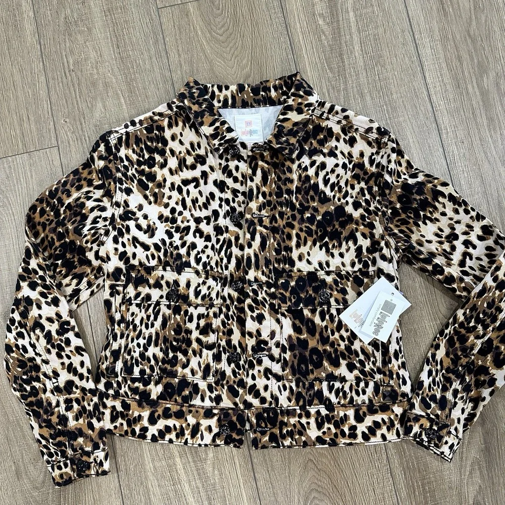 LuLaRoe 'Kenny'‎ Jacket Leopard  Brown Black Buttons Stretch Woman's Size Small